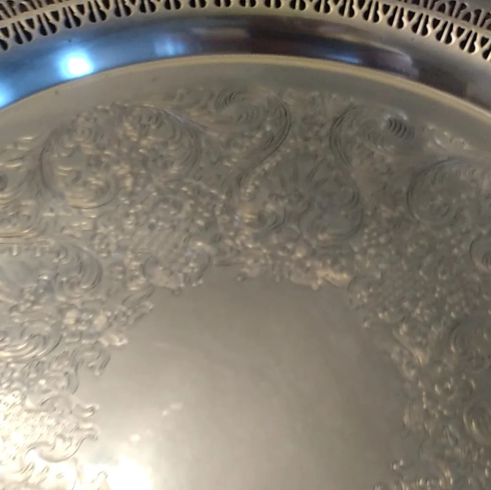 Vintage Silver Plated 15" Tray - Picture 6 of 9